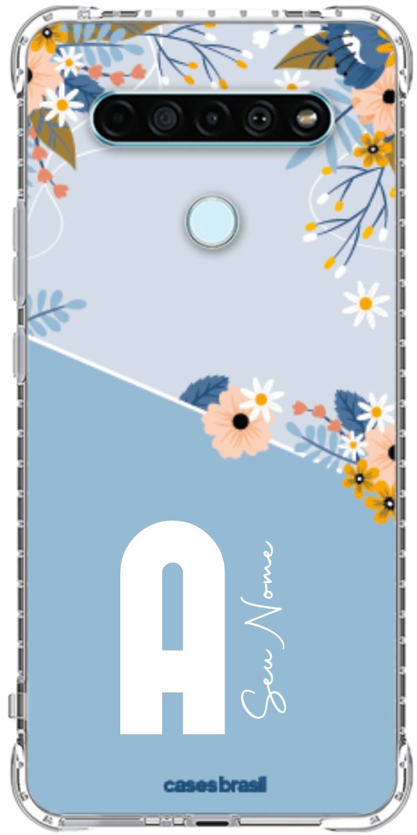 Capinha para Celular Ramo de Flores Azul