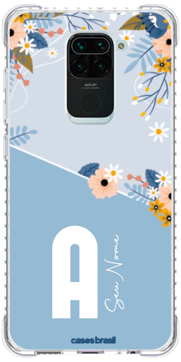 Capinha para Celular Ramo de Flores Azul