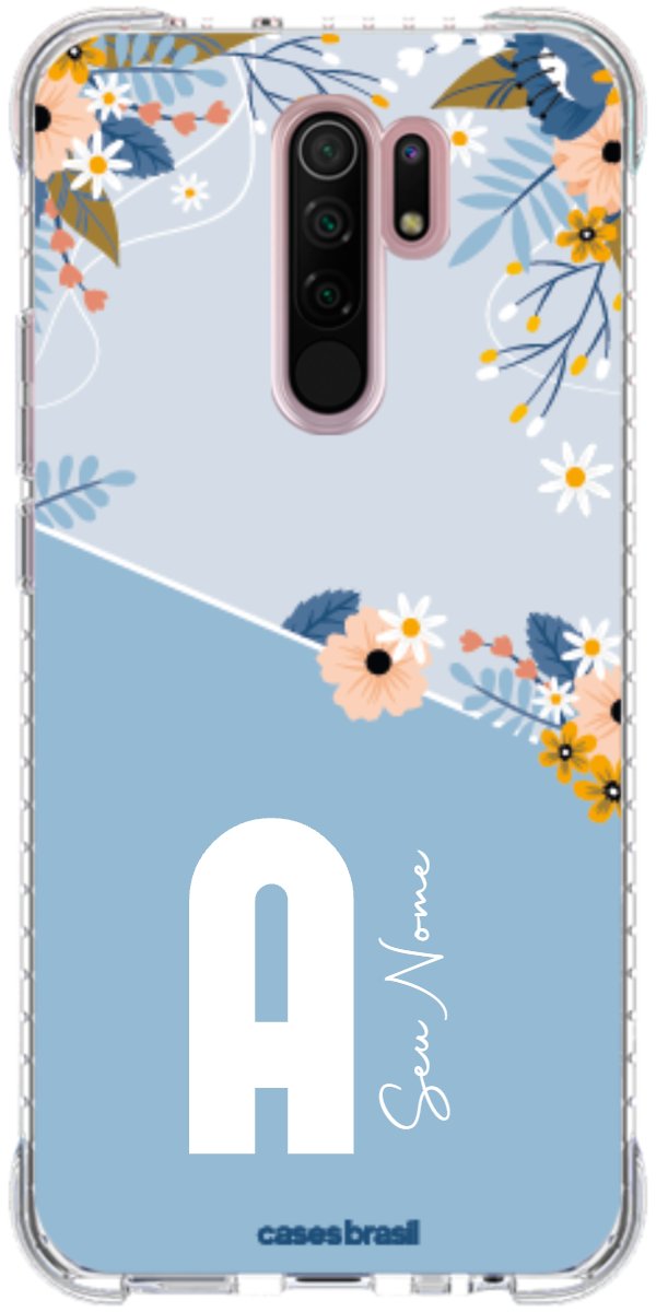 Capinha para Celular Ramo de Flores Azul