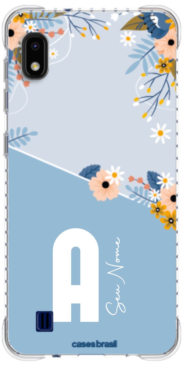 Capinha para Celular Ramo de Flores Azul