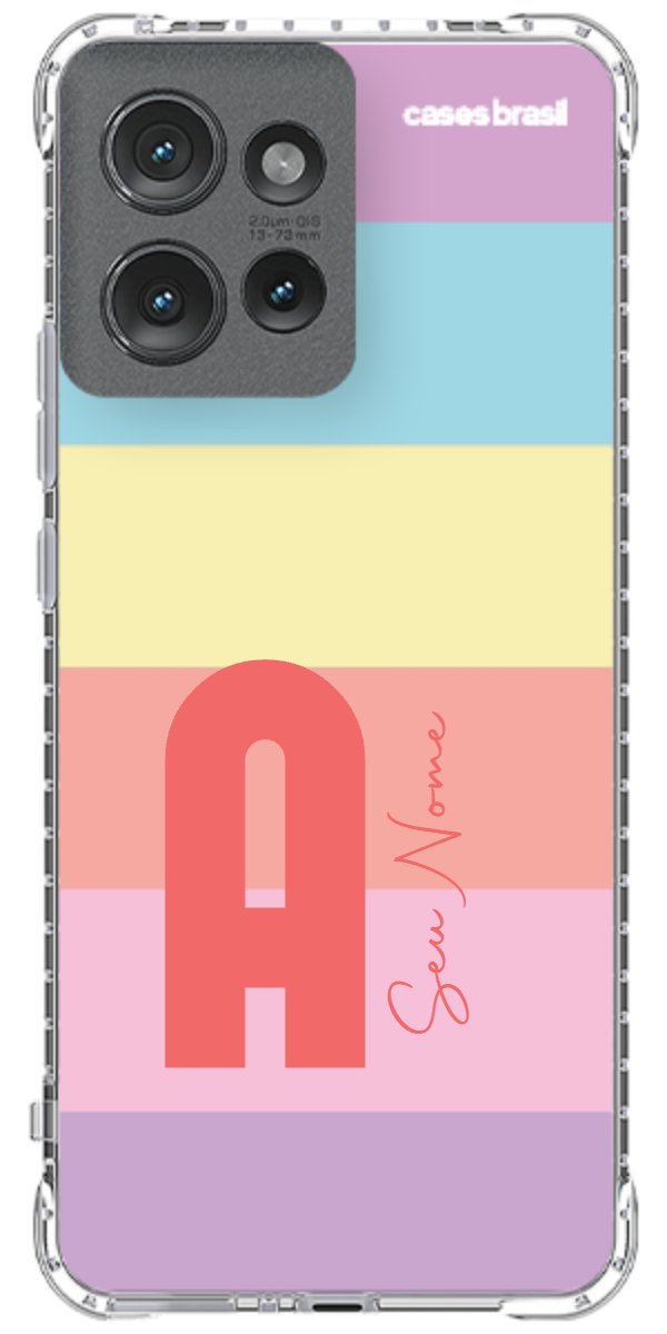 Capinha para Celular Arco-íris Cores Pastel