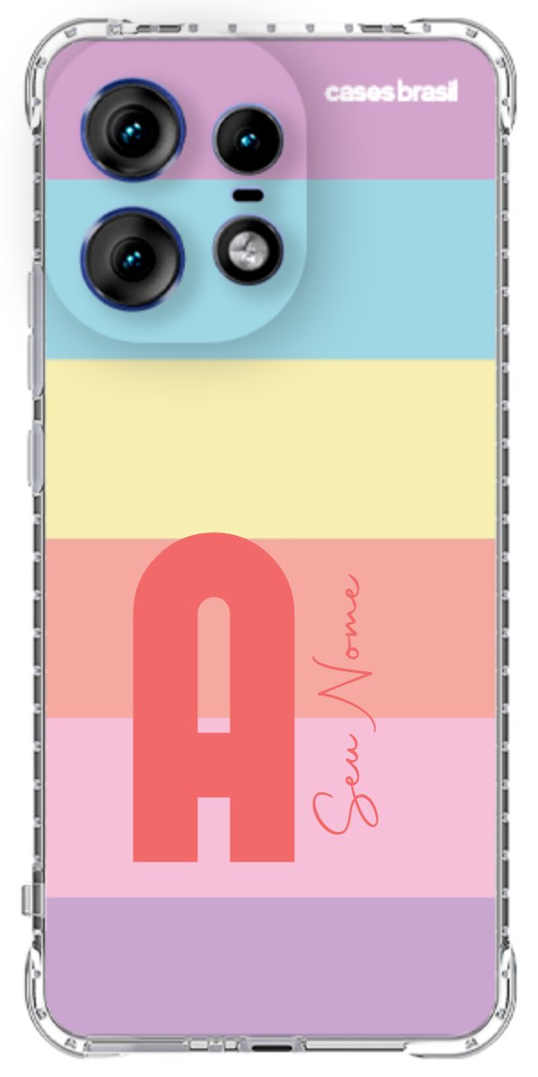 Capinha para Celular Arco-íris Cores Pastel