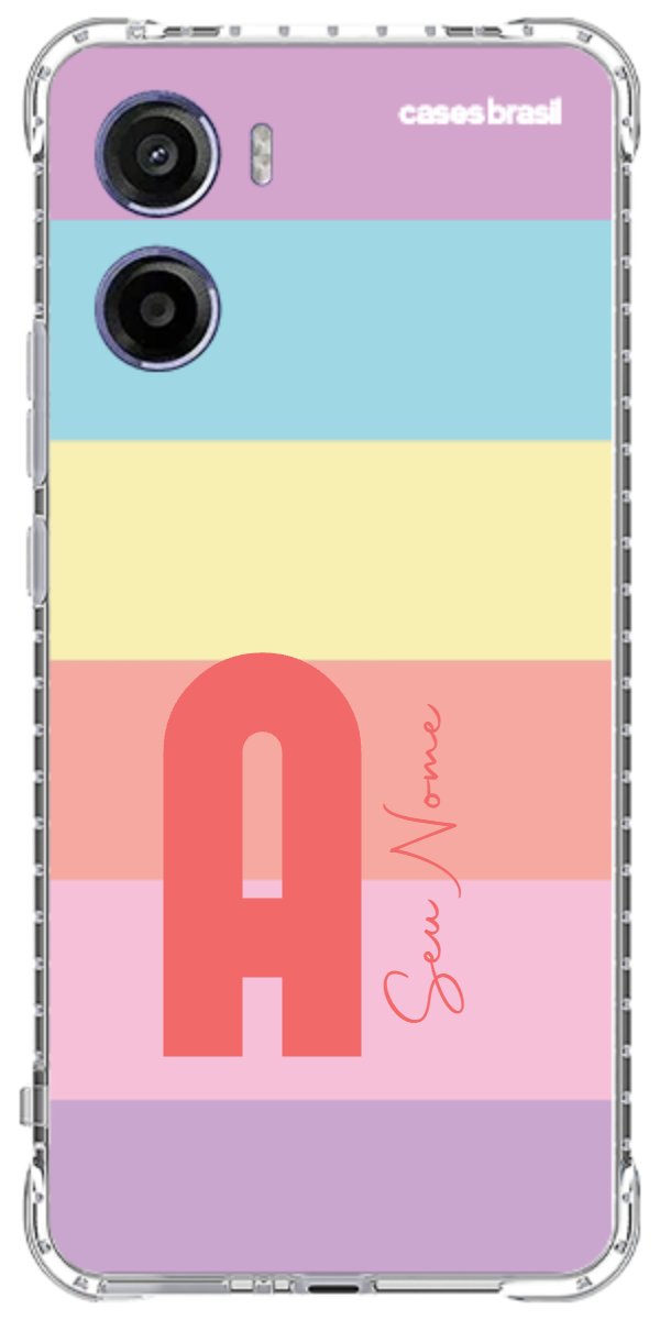 Capinha para Celular Arco-íris Cores Pastel