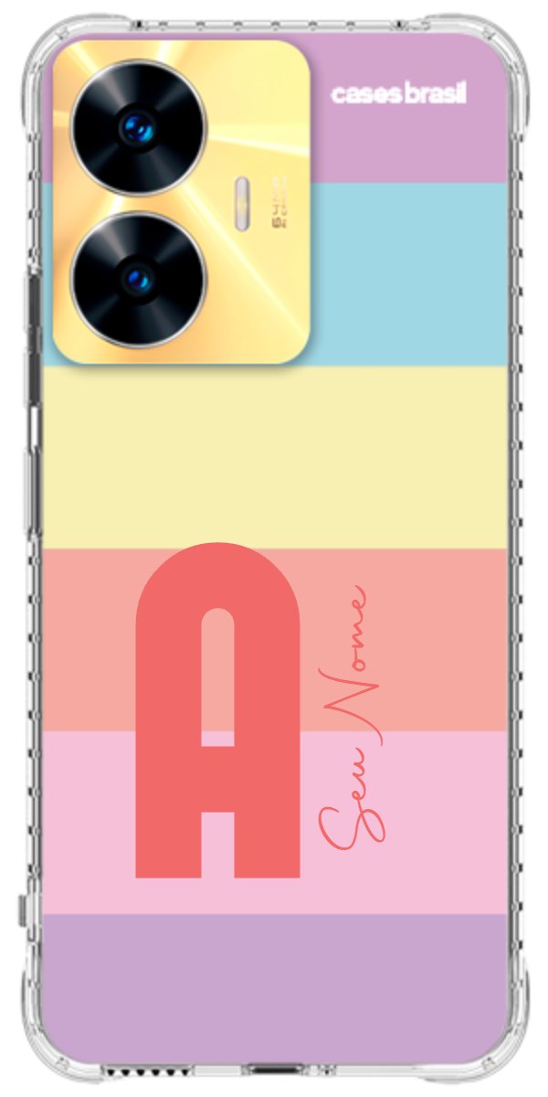 Capinha para Celular Arco-íris Cores Pastel