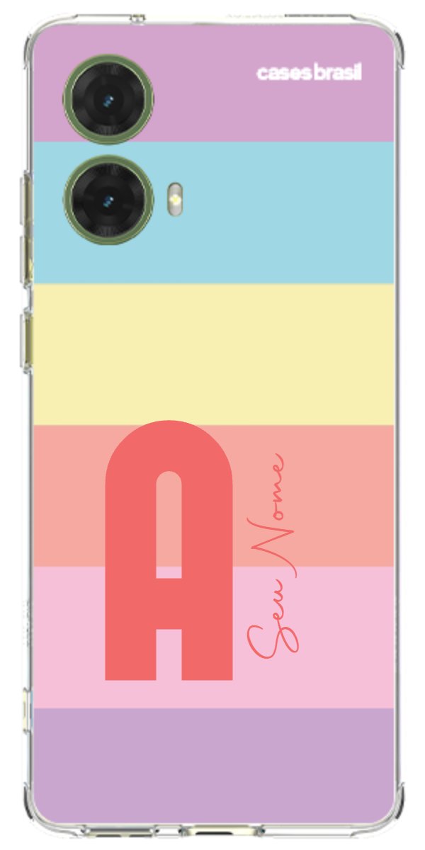 Capinha para Celular Arco-íris Cores Pastel