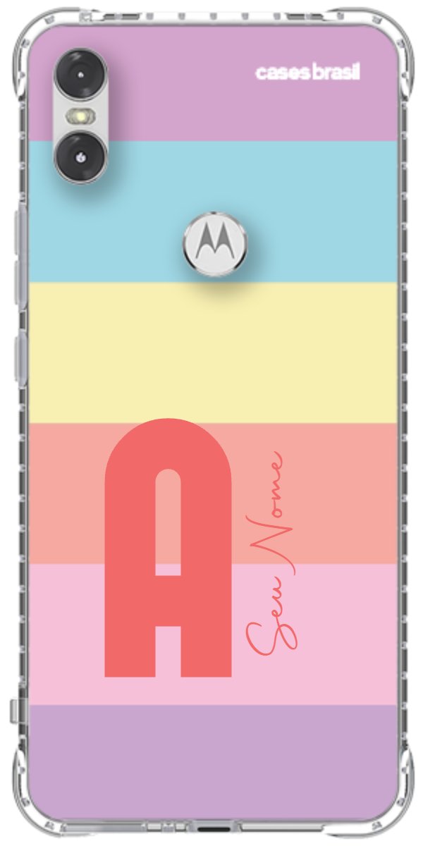 Capinha para Celular Arco-íris Cores Pastel
