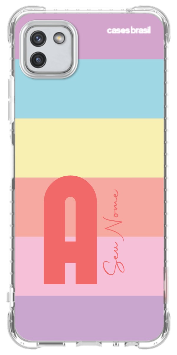 Capinha para Celular Arco-íris Cores Pastel