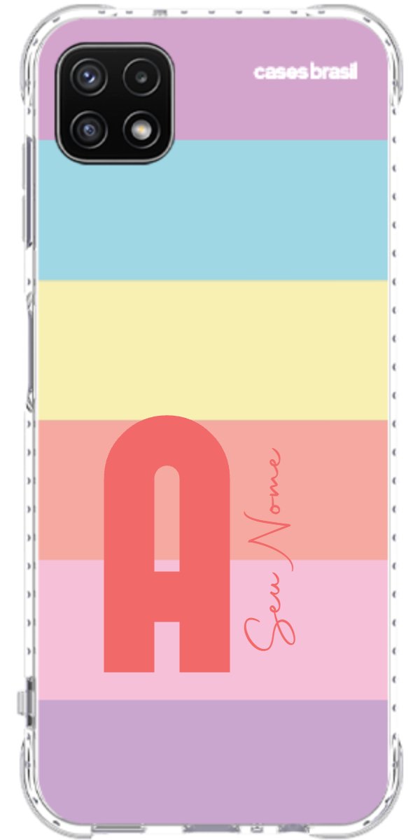 Capinha para Celular Arco-íris Cores Pastel