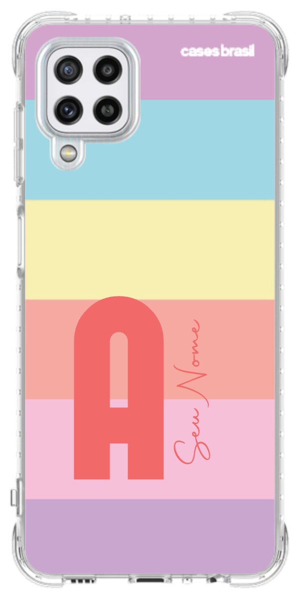 Capinha para Celular Arco-íris Cores Pastel