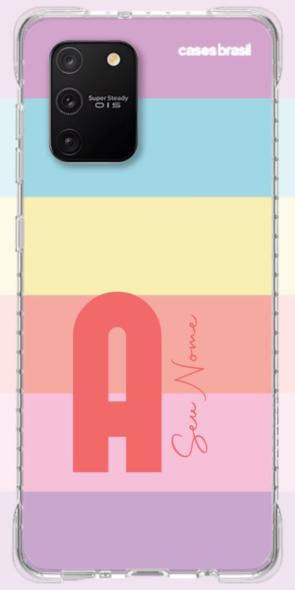 Capinha para Celular Arco-íris Cores Pastel