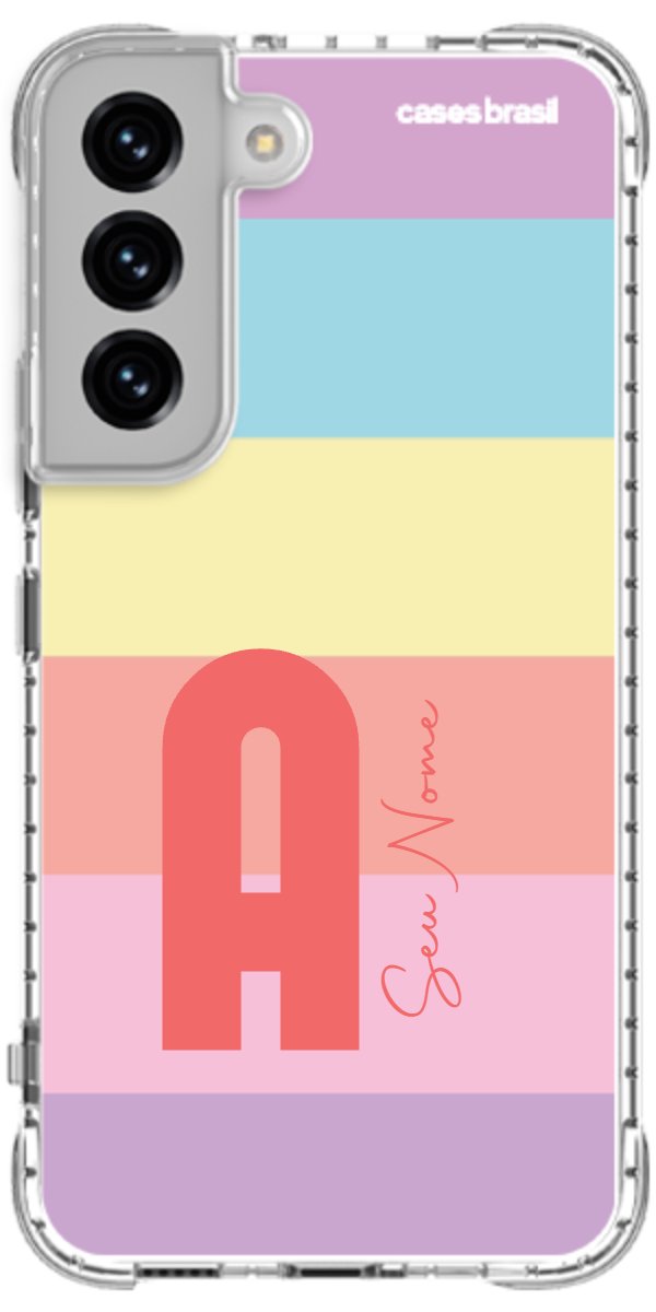 Capinha para Celular Arco-íris Cores Pastel