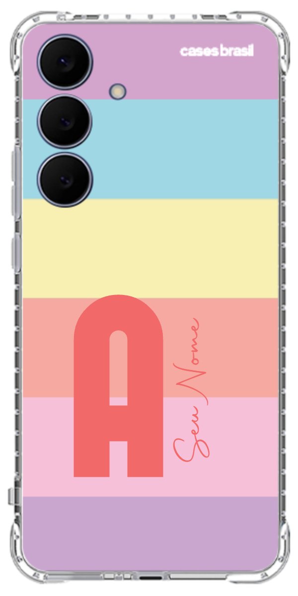 Capinha para Celular Arco-íris Cores Pastel