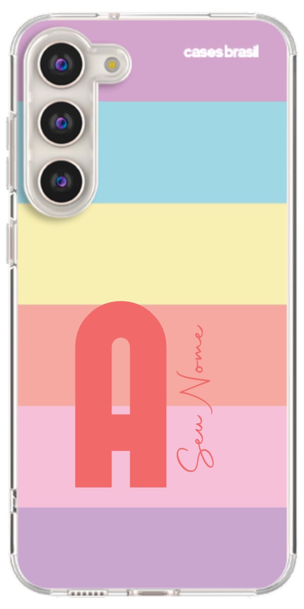 Capinha para Celular Arco-íris Cores Pastel