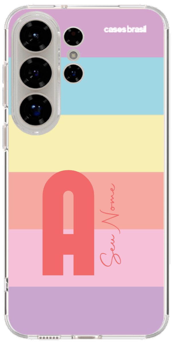 Capinha para Celular Arco-íris Cores Pastel