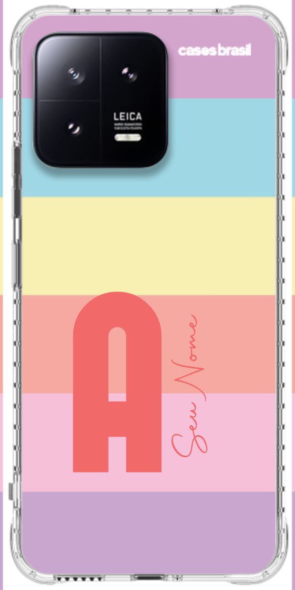 Capinha para Celular Arco-íris Cores Pastel