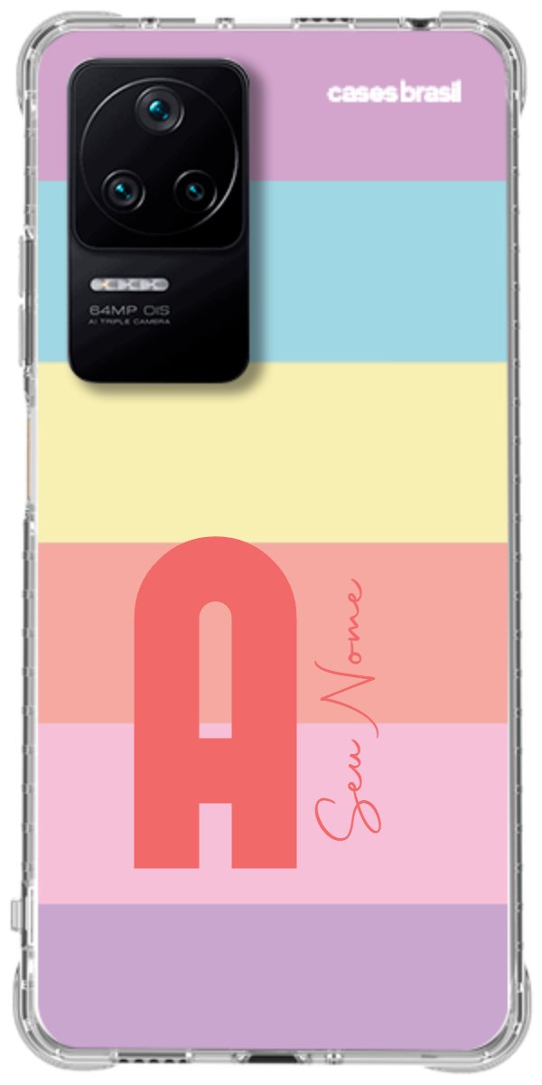 Capinha para Celular Arco-íris Cores Pastel