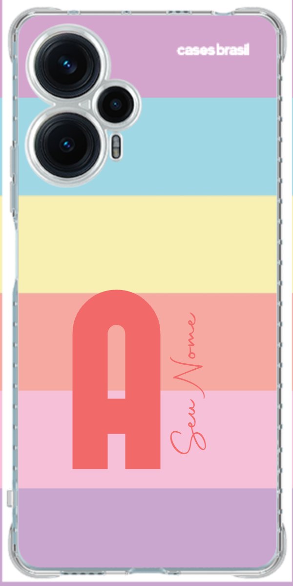 Capinha para Celular Arco-íris Cores Pastel