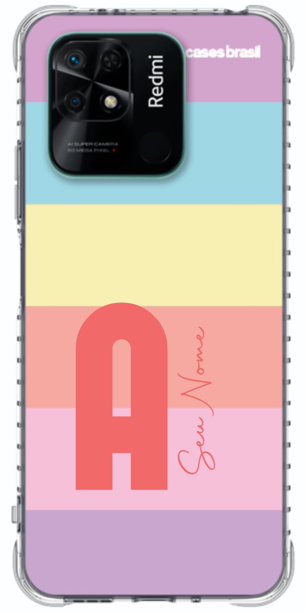 Capinha para Celular Arco-íris Cores Pastel