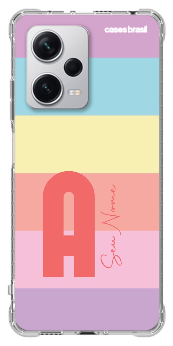 Capinha para Celular Arco-íris Cores Pastel