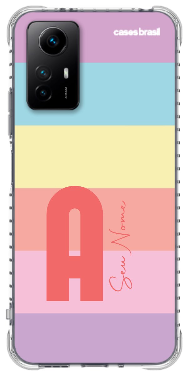 Capinha para Celular Arco-íris Cores Pastel