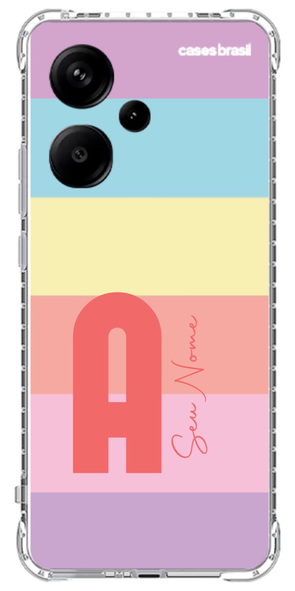 Capinha para Celular Arco-íris Cores Pastel