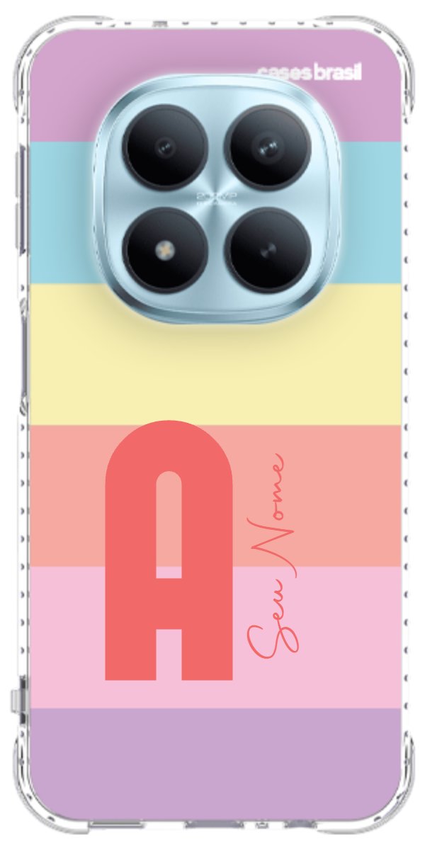 Capinha para Celular Arco-íris Cores Pastel