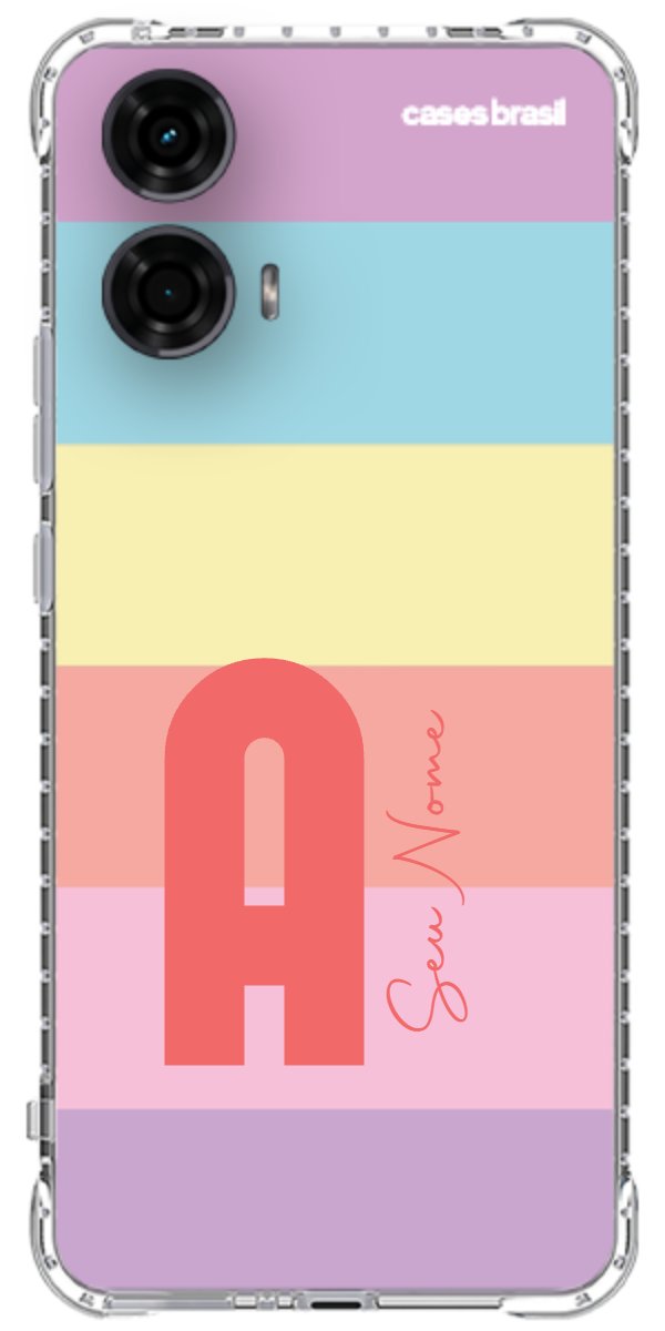 Capinha para Celular Arco-íris Cores Pastel