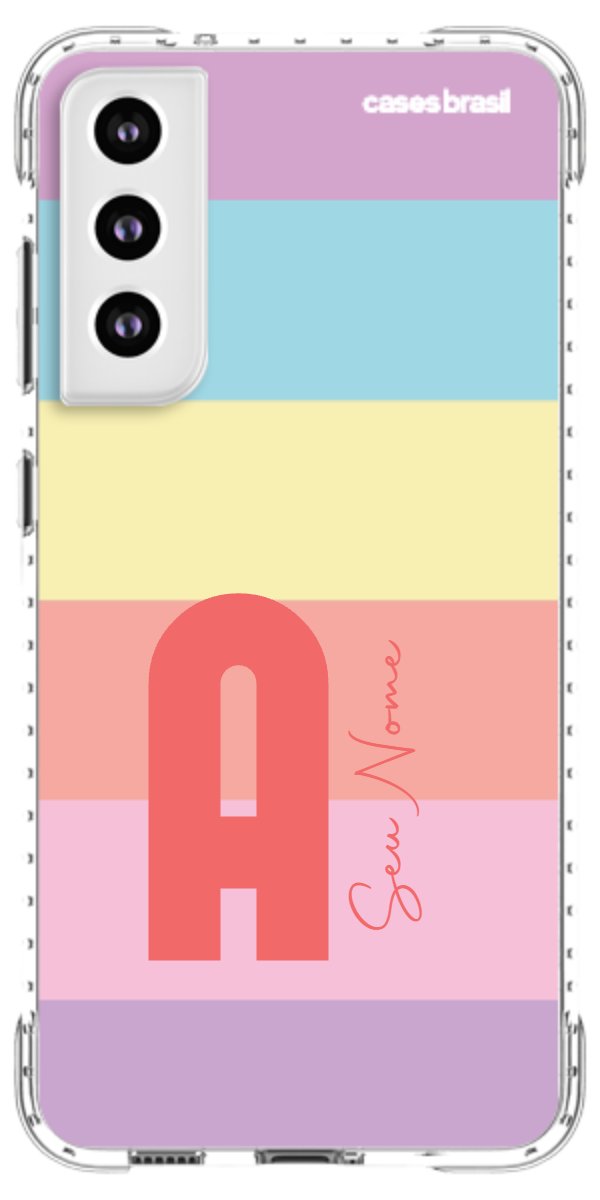 Capinha para Celular Arco-íris Cores Pastel
