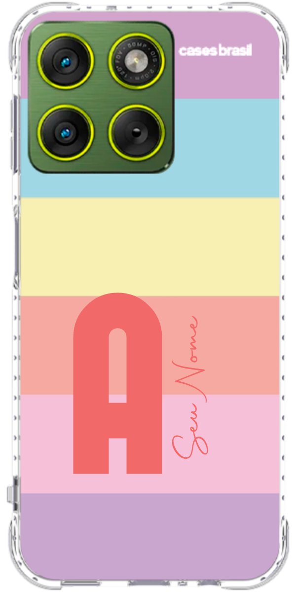 Capinha para Celular Arco-íris Cores Pastel
