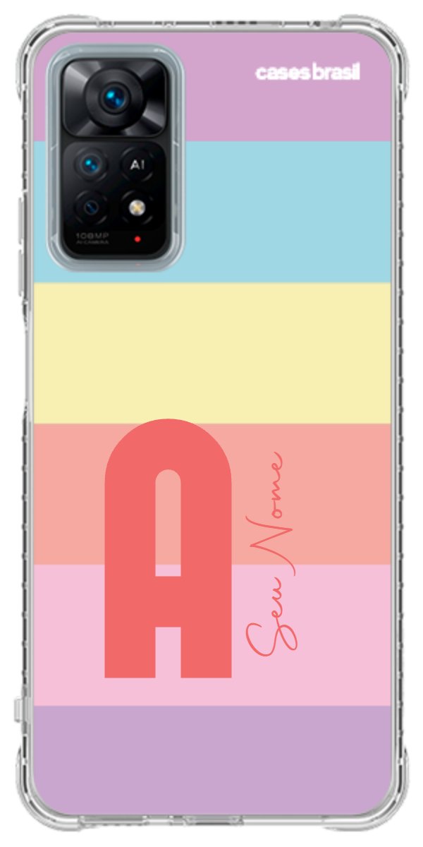 Capinha para Celular Arco-íris Cores Pastel