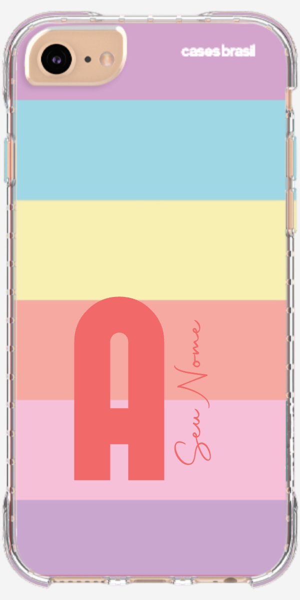 Capinha para Celular Arco-íris Cores Pastel