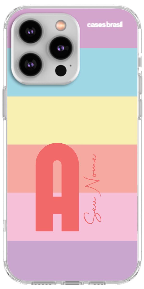 Capinha para Celular Arco-íris Cores Pastel