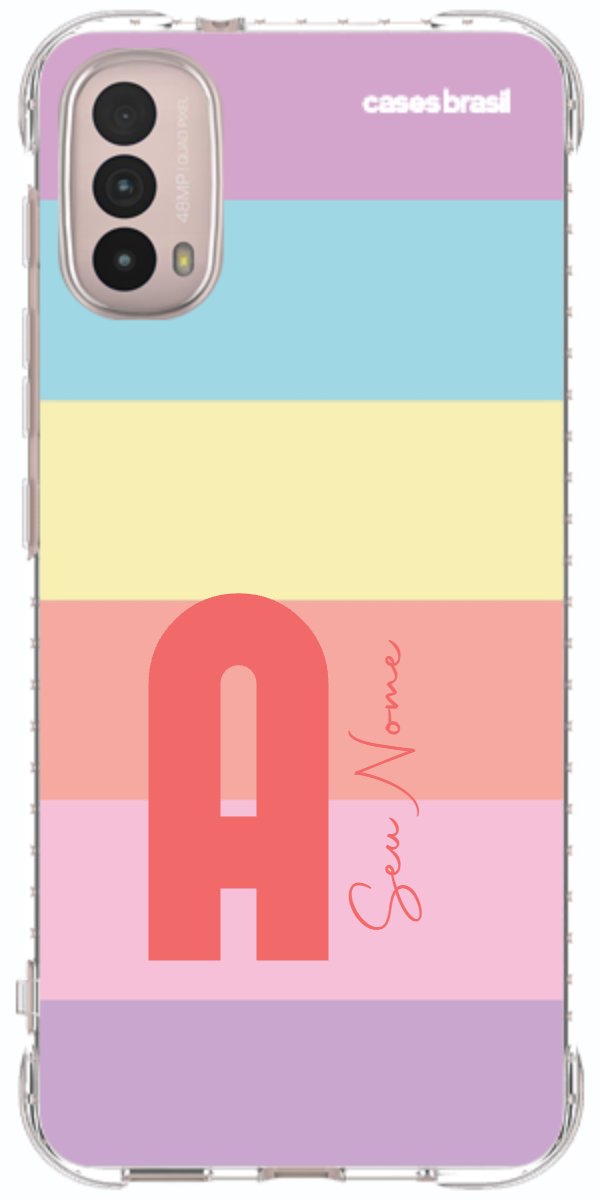 Capinha para Celular Arco-íris Cores Pastel