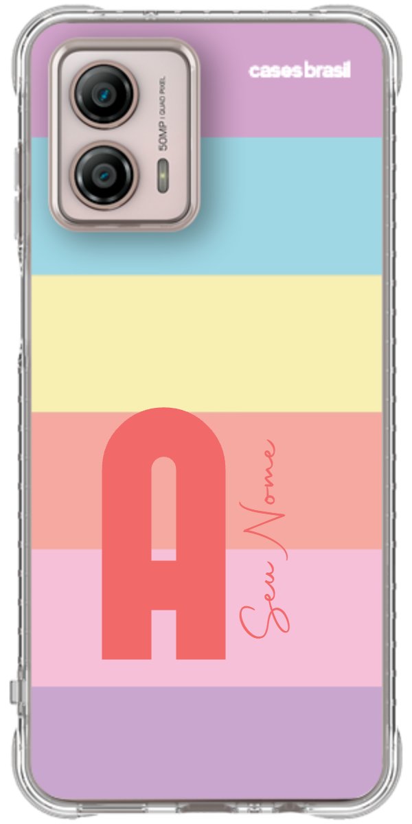 Capinha para Celular Arco-íris Cores Pastel