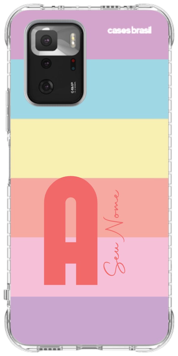 Capinha para Celular Arco-íris Cores Pastel