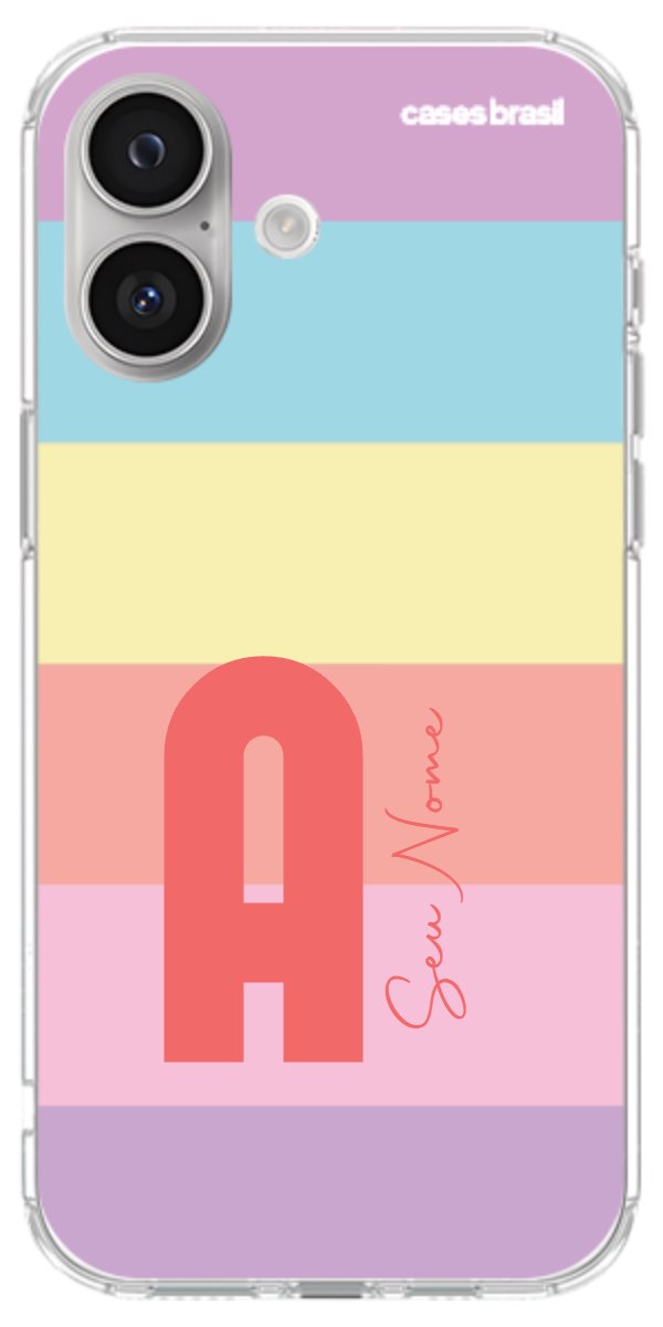 Capinha para Celular Arco-íris Cores Pastel