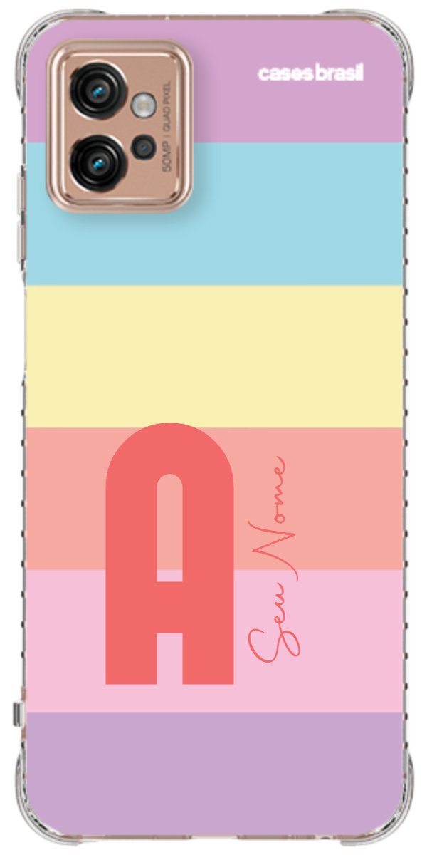 Capinha para Celular Arco-íris Cores Pastel