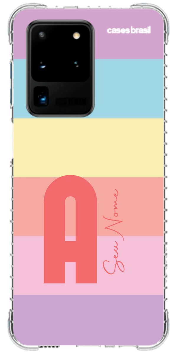 Capinha para Celular Arco-íris Cores Pastel