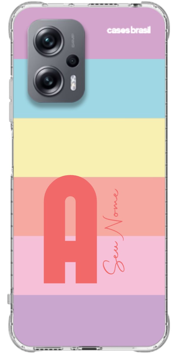 Capinha para Celular Arco-íris Cores Pastel
