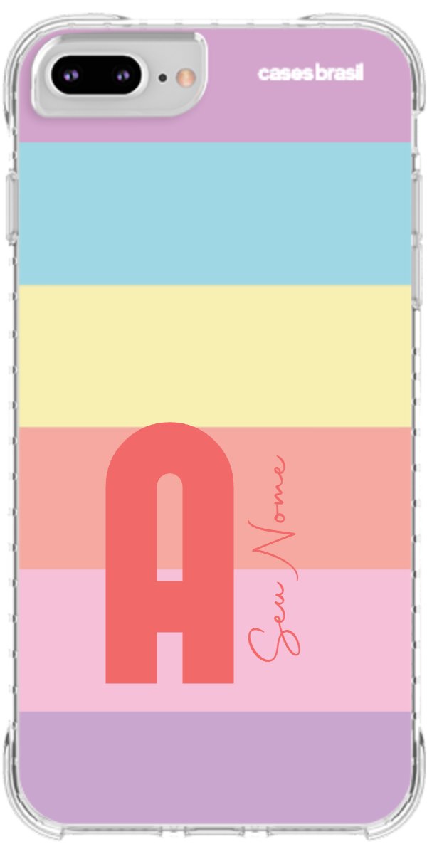 Capinha para Celular Arco-íris Cores Pastel