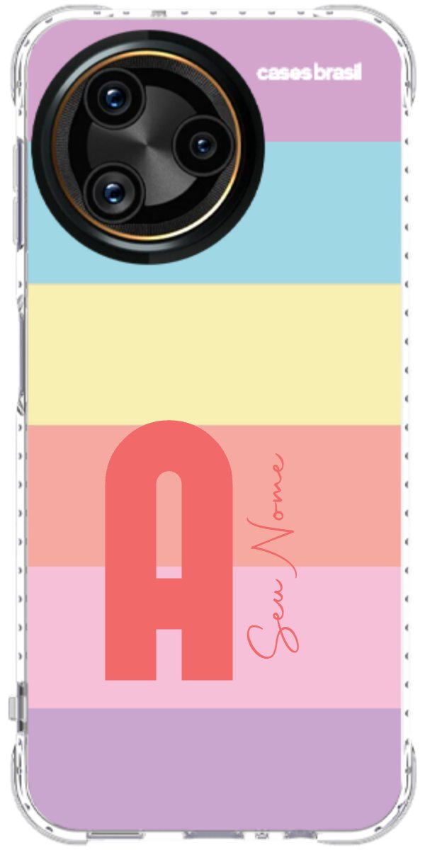Capinha para Celular Arco-íris Cores Pastel