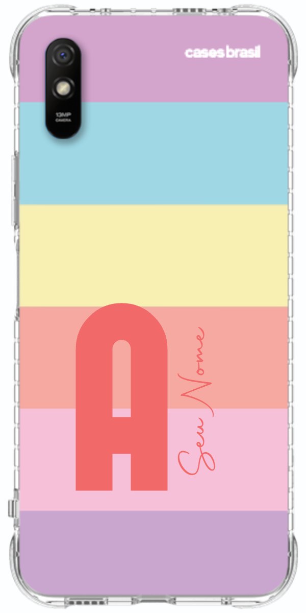 Capinha para Celular Arco-íris Cores Pastel