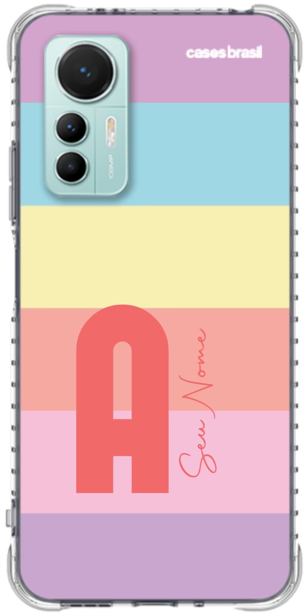 Capinha para Celular Arco-íris Cores Pastel