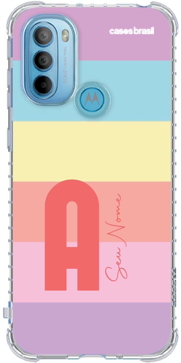Capinha para Celular Arco-íris Cores Pastel