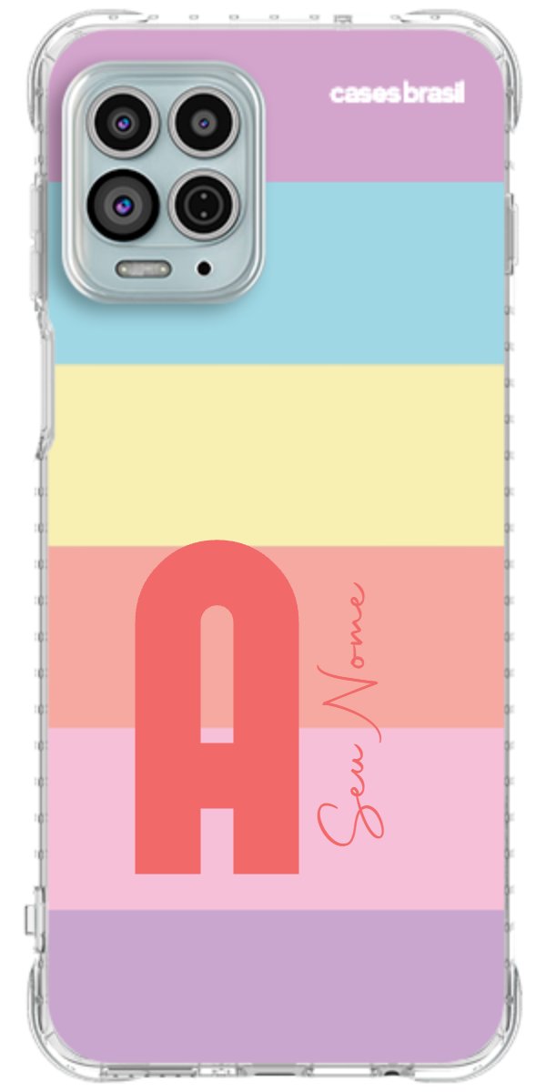 Capinha para Celular Arco-íris Cores Pastel