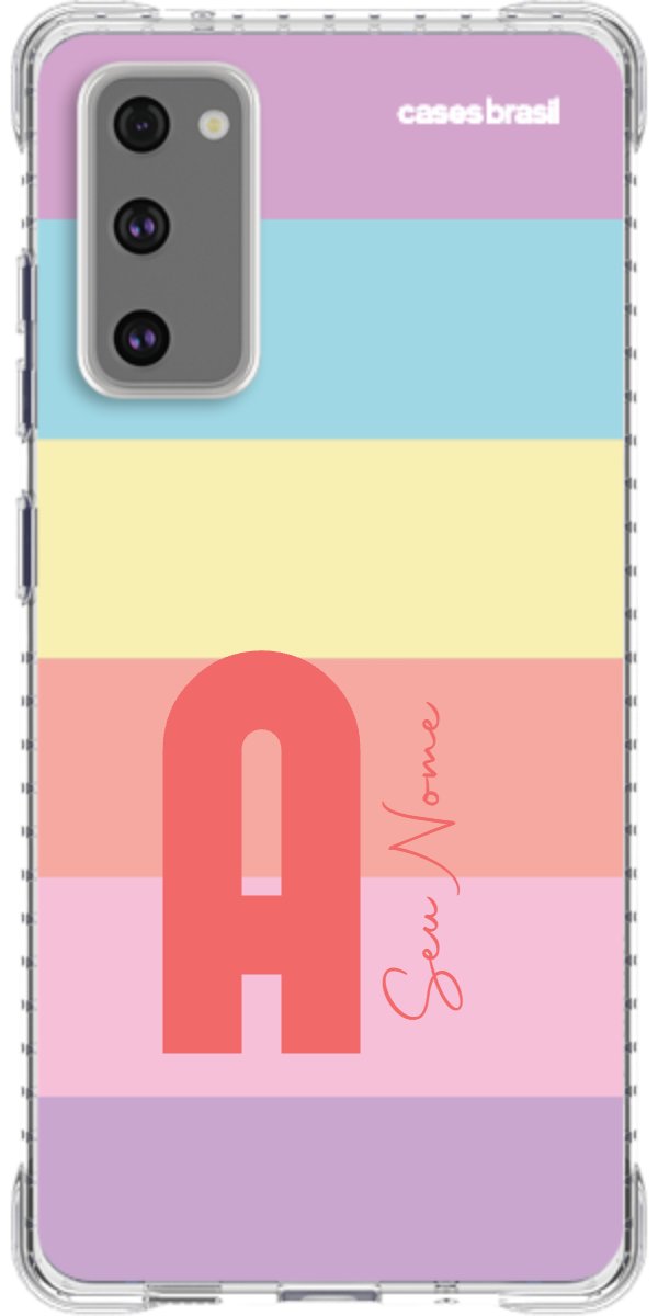 Capinha para Celular Arco-íris Cores Pastel