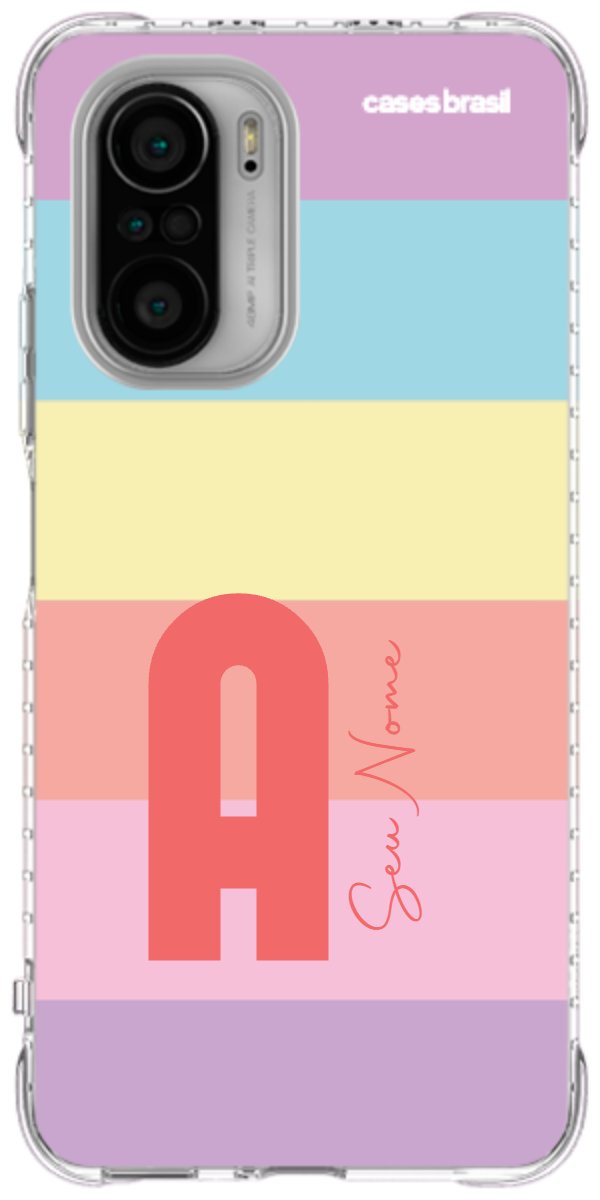 Capinha para Celular Arco-íris Cores Pastel