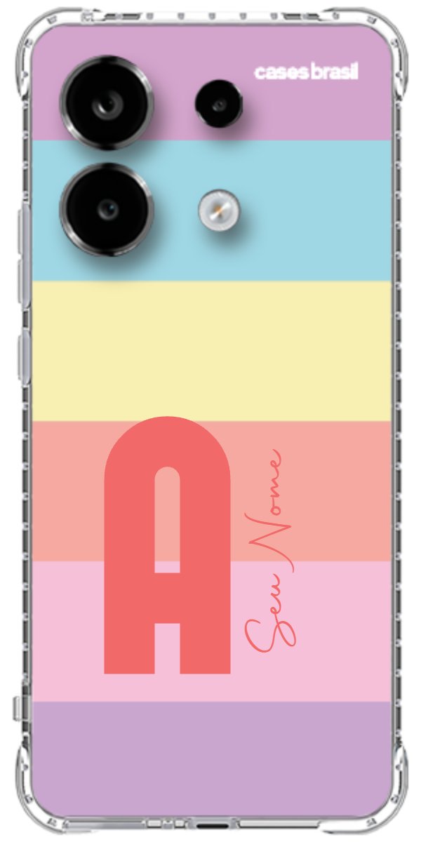 Capinha para Celular Arco-íris Cores Pastel