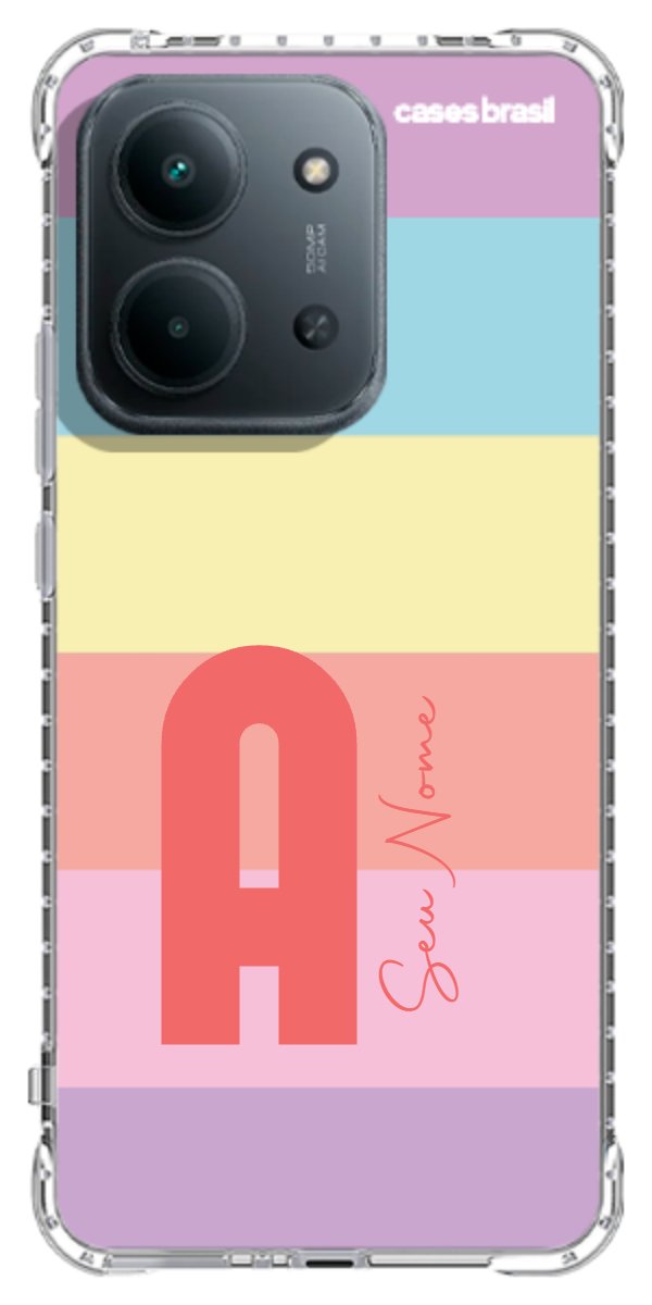 Capinha para Celular Arco-íris Cores Pastel