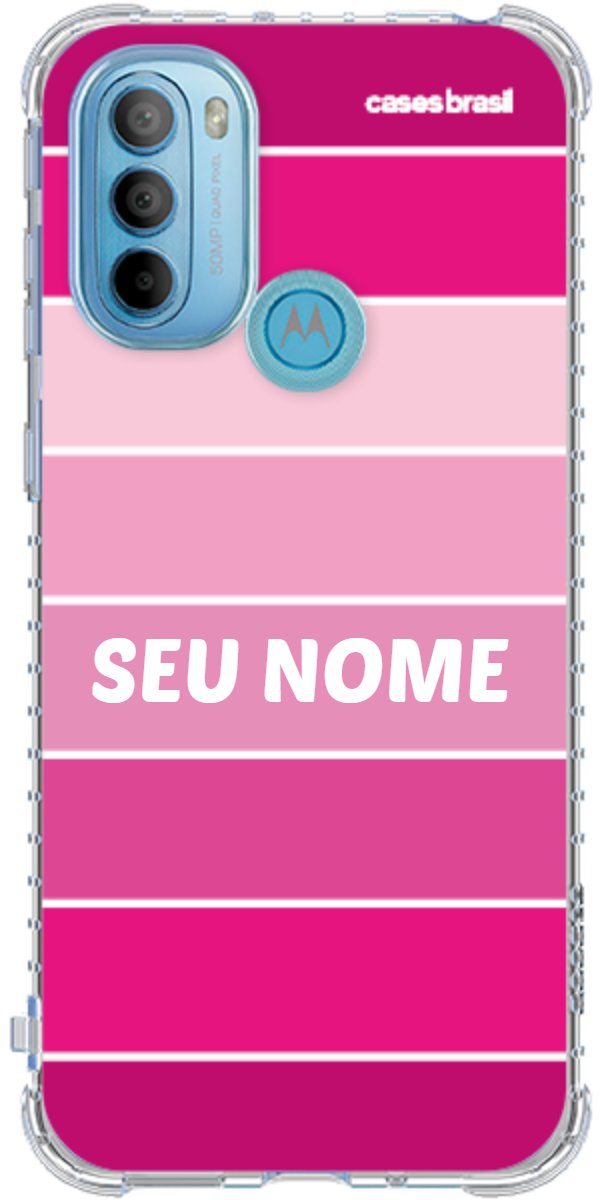 Capinha para Celular Faixas Tons de Rosas